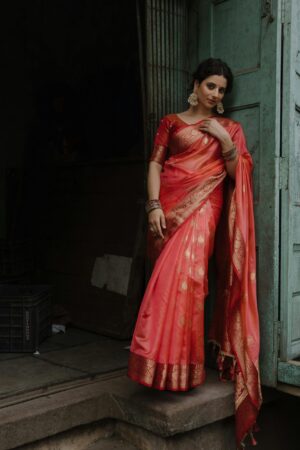 Banarasi Red Regal Silk Saree