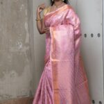 Rose Pink Designer Georgette Saree